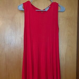 Dual Nature Sleeveless Red Dress